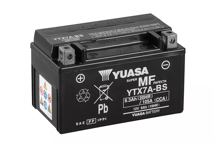 Yuasa akku, YTX7A-BS (cp) Happopatruuna mukana (5) - Akut - D52159 - 1