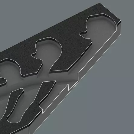 Foam insert 6004 joker self-setting spanner set 1, 5 pieces, wera - Työkalut työkaluvaunuihin - 503-150122WERA - 2