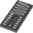 Foam insert zyklop b 3/8´´ bit socket set 1, 22 pieces, wera - Työkalut työkaluvaunuihin - 503-150113WERA - 1