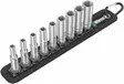 Socket set 1/4´´, long, 5-13mm, on belt, wera - Hylsyt ja voimahylsyt - 503-004525WERA - 1