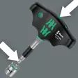 T-handle ratchet for 1/4´´ sockets, 411 a ra 1/4"x45, wera - Torx-avaimet - 503-023460WERA - 9