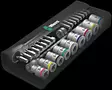 Toolset 8100 sb 7 zyklop 3/8`` metal 29 pcs, wera - Ruuvauskärkisarjat - 503-004047WERA - 4
