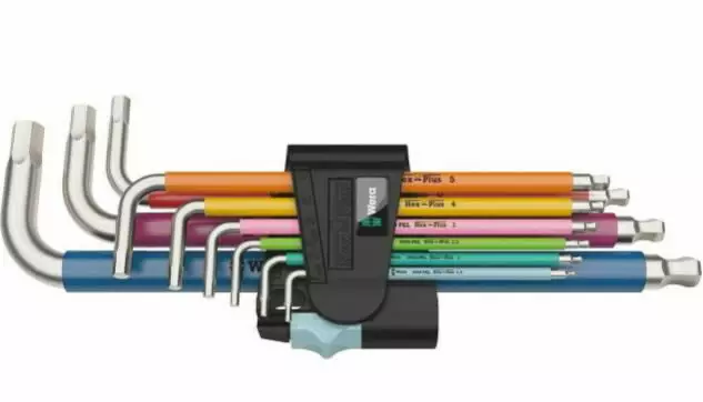 3950/9 hex-plus multicolour stainless 1 l-key set, metric, s, wera - Kuusiokoloavaimet - 503-022669WERA - 1