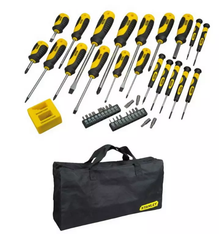 42pce screwdriver set + bag, stanley - Tarvikevaraosat-503 - 503-STHT0-62113STA - 1