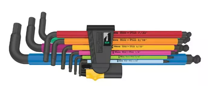 950/9 hex-plus multicolour imperial 1 l-key set, wera - Kuusiokoloavaimet - 503-022640WERA - 1