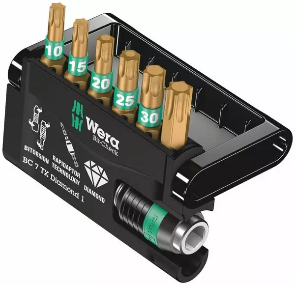 Bit-check 7 tx diamond 1, wera - Ruuvauskärkisarjat - 503-057415WERA - 1