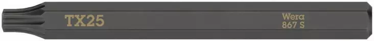 Bit for kraftform plus impact screwdriver, 1/4´´, 867 s tx 25x70, wera - Ruuvauskärjet - 503-018168WERA - 1