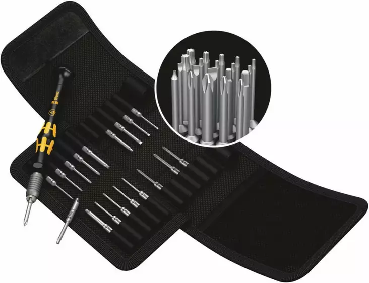 Bit screwdriver set kompakt esd/20 sb micro 20-pcs, wera - VDE-jännitesuojatut työkalut - 503-073671WERA - 1