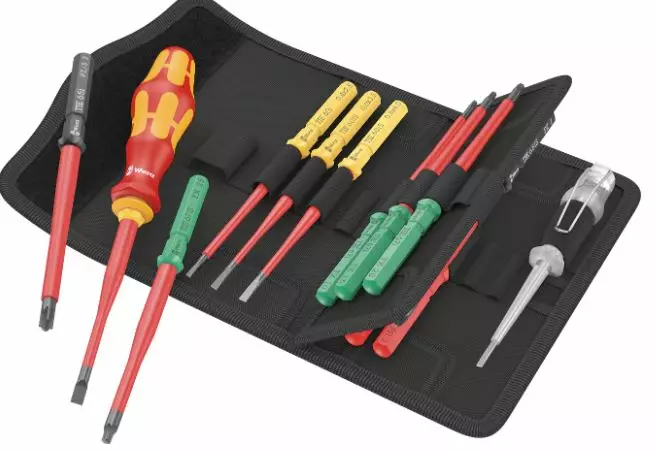 Bit screwdriver set kompakt vde 16 extra slim 1 tool finder,, wera - VDE-jännitesuojatut työkalut - 503-006608WERA - 1