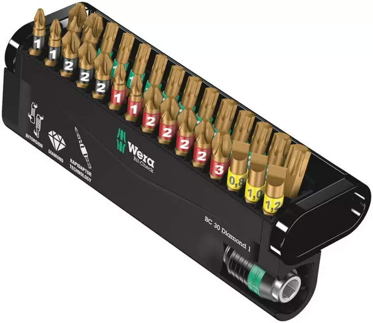 Bit set 30 diamond 1, wera - Ruuvauskärkisarjat - 503-057431WERA - 1
