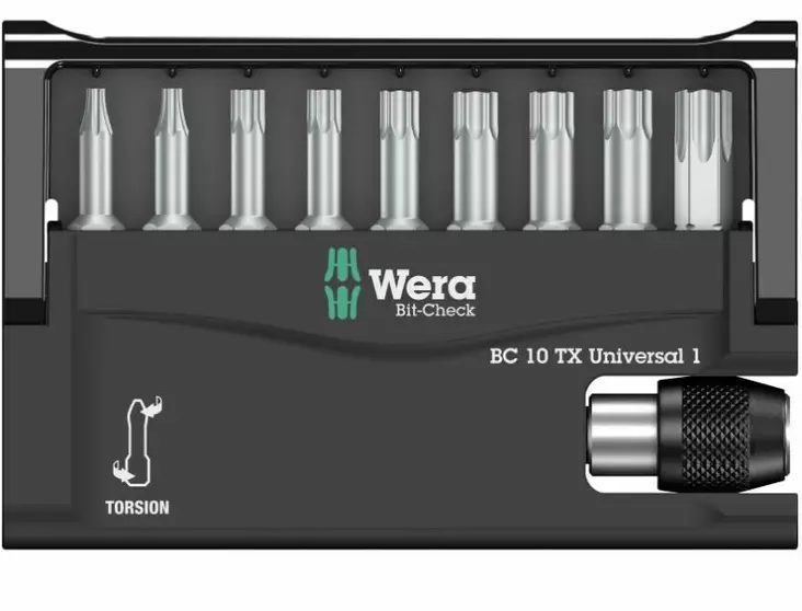 Bit set 8167-9/tz torx 10-pcs, wera - Ruuvauskärkisarjat - 503-056164WERA - 1