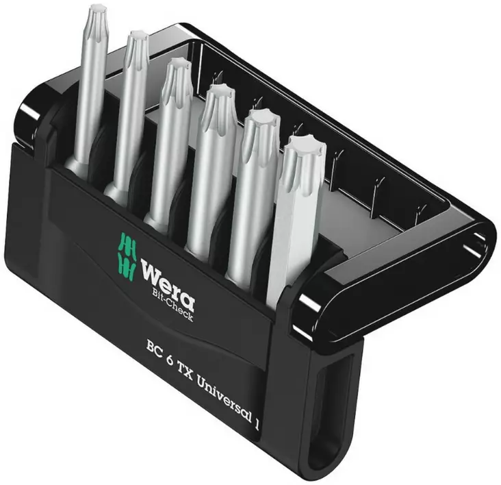 Bit set mini-check 7-pcs tx torx long, wera - Ruuvauskärkisarjat - 503-056472WERA - 1