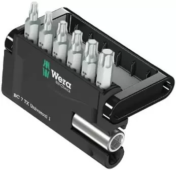 Bit set mini-check 7-pcs tx torx, wera - Ruuvauskärkisarjat - 503-056294WERA - 1