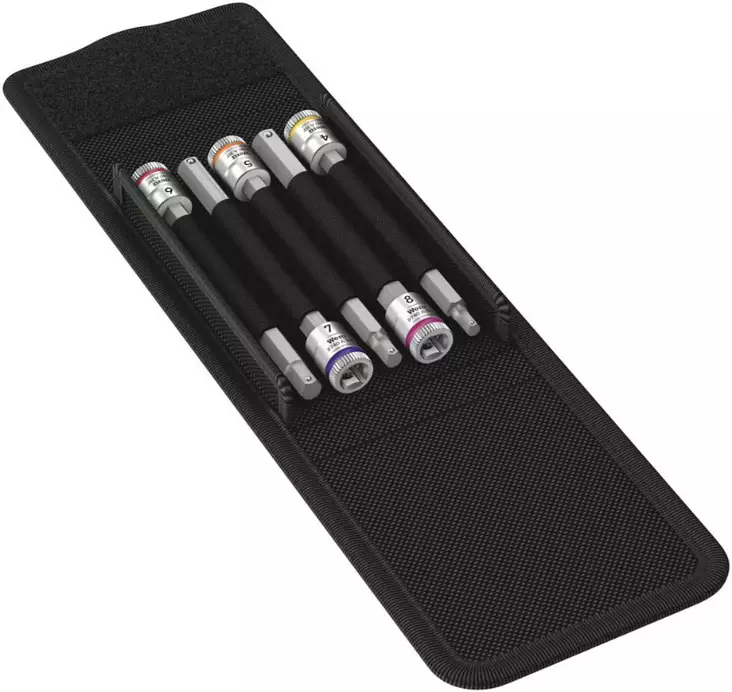 Bit socket set 1/4´´, 8740 a hf 1, 4-8mm, wera - Ruuvauskärkisarjat - 503-003345WERA - 1