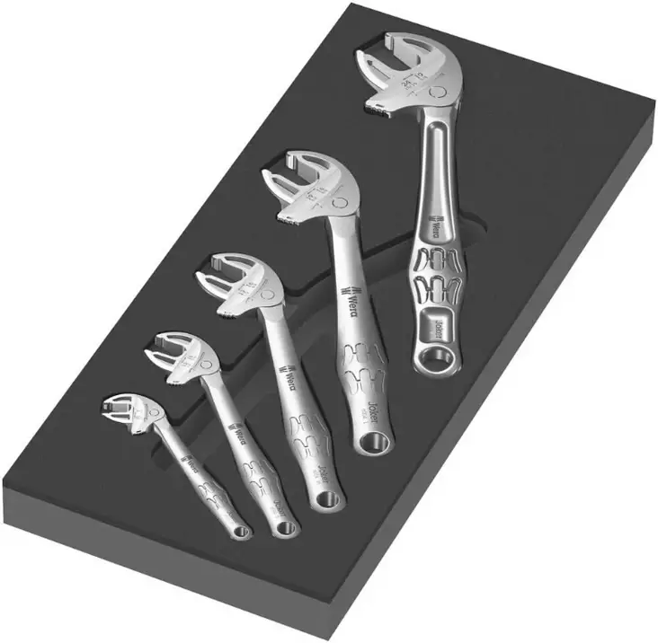 Foam insert 6004 joker self-setting spanner set 1, 5 pieces, wera - Työkalut työkaluvaunuihin - 503-150122WERA - 1