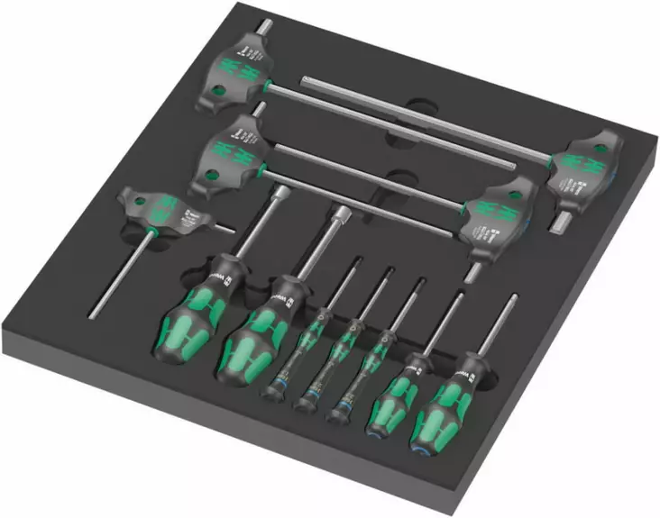 Foam insert hex screwdriver set 1, 12 pieces, wera - Työkalut työkaluvaunuihin - 503-150104WERA - 1