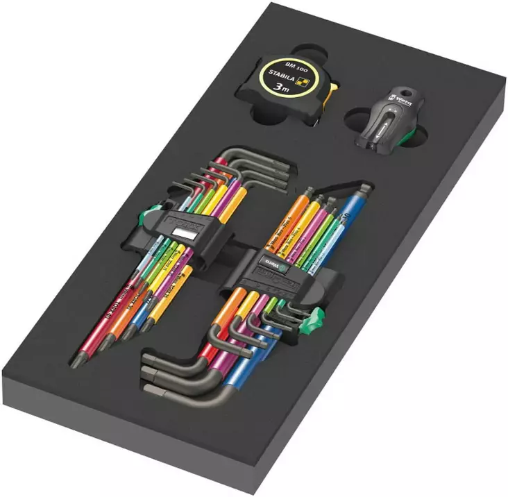 Foam insert l-key set 1, 20 pieces, wera - Työkalut työkaluvaunuihin - 503-150140WERA - 1