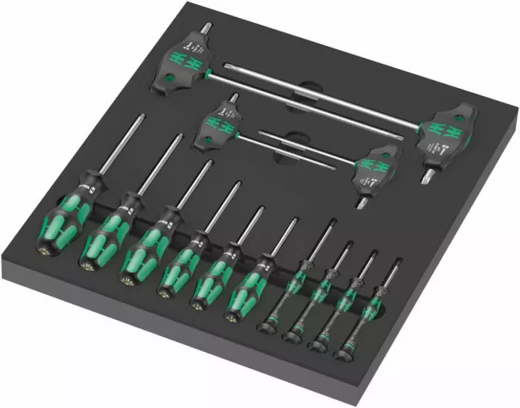 Foam insert torx® hf screwdriver set 1, 14 pieces, wera - Työkalut työkaluvaunuihin - 503-150103WERA - 1