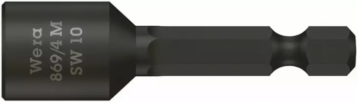 Hylsy 1/4´´ 869/4 m, magneettinen, hex 10,0x50,0, wera - Ruuvauskärjet - 503-060425WERA - 1