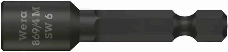 Hylsy 1/4´´ 869/4 m, magneettinen, hex 6,0x50,0, wera - Ruuvauskärjet - 503-060421WERA - 1