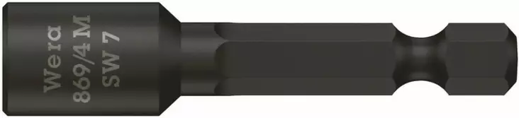 Hylsy 1/4´´ 869/4 m, magneettinen, hex 7,0x50,0, wera - Ruuvauskärjet - 503-060422WERA - 1
