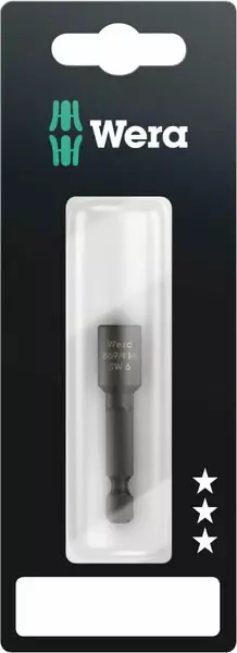 Hylsy 1/4´´ 869/4 m, sb, magneettinen, hex 6,0x50,0, wera - Ruuvauskärjet - 503-073501WERA - 1