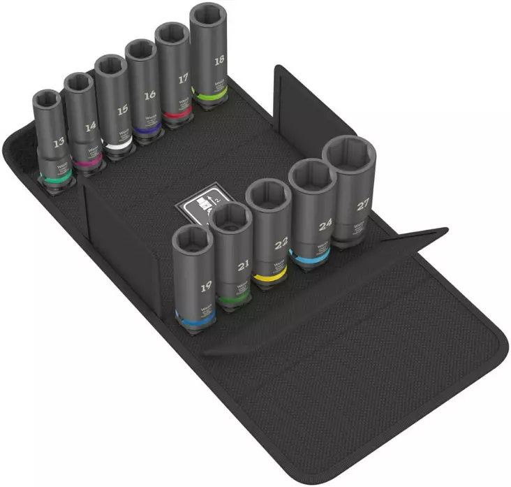 Impact socket set 1/2´´, 8790 c, 13-27mm, 11 pieces, 8790 c, wera - Hylsyt ja voimahylsyt - 503-004841WERA - 1