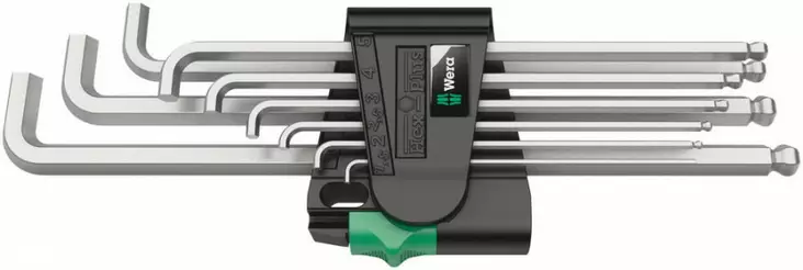 L-hex set 950 pkls/9 sm extra short, ball, wera - Kuusiokoloavaimet - 503-073594WERA - 1