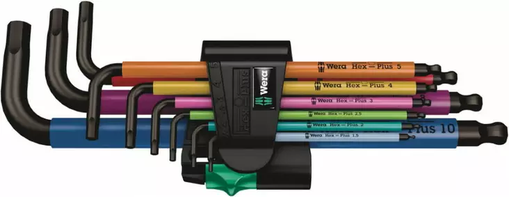 L-hex set 950 spkl/9 sm 9-pcs, wera - Kuusiokoloavaimet - 503-022089WERA - 1