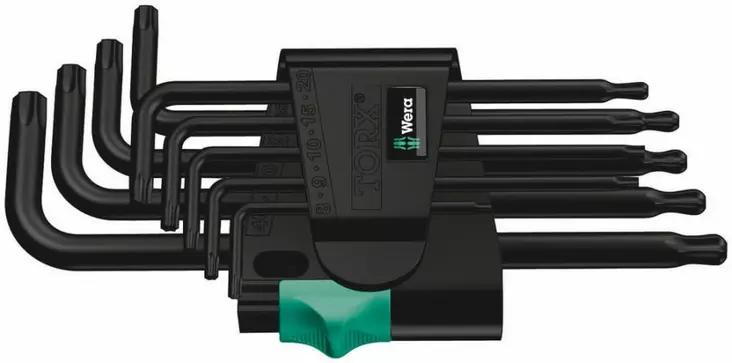 L-torx-sarja tx 9 osaa 967pkl/9, pallo tx8-tx40, wera - Kuusiokoloavaimet - 503-024242WERA - 1