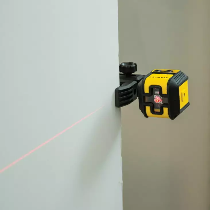 Ristilaser cubix punainen laukku ja kiinnitysalus, stanley - Ristiviivalaserit - 503-STHT77498-1STA - 1