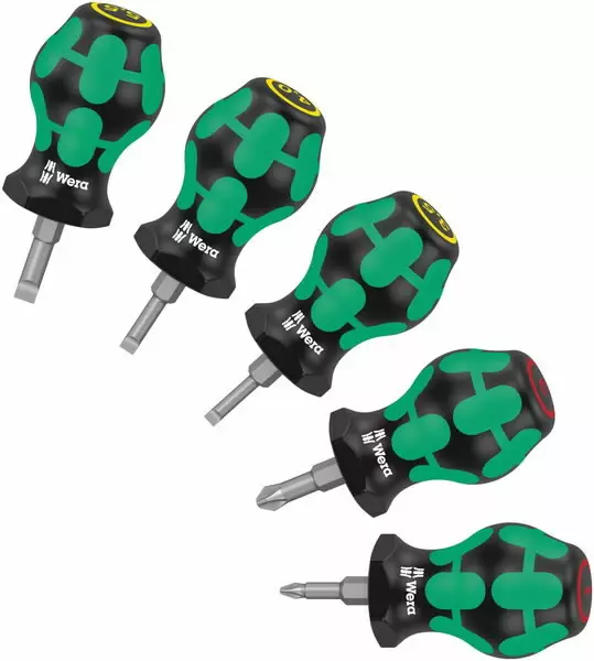 Screwdriver set stubby set 1, 25mm, 24,5mm sl, ph1, ph2, wera - Ruuvimeisselit - 503-008870WERA - 1