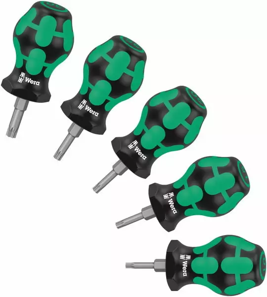 Screwdriver set stubby set torx, 25mm tx10, 15, 20, 25, 27, wera - Ruuvimeisselit - 503-008876WERA - 1