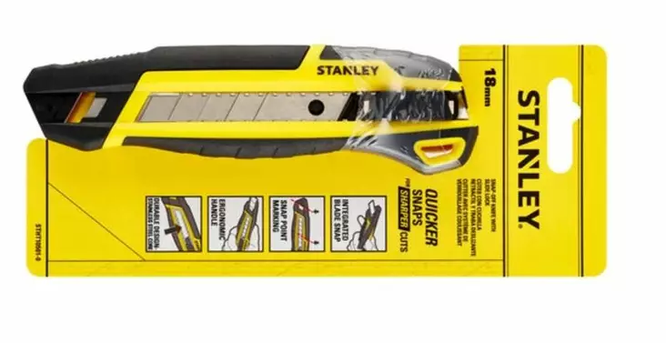 Snap off knife 18mm slide-lock fatmax, stanley - Katkoteräveitset - 503-STHT10501-0STA - 1