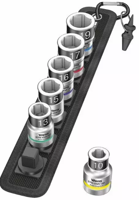 Socket set 1/2´´ with holder, 7-pcs, wera - Hylsyt ja voimahylsyt - 503-003995WERA - 1