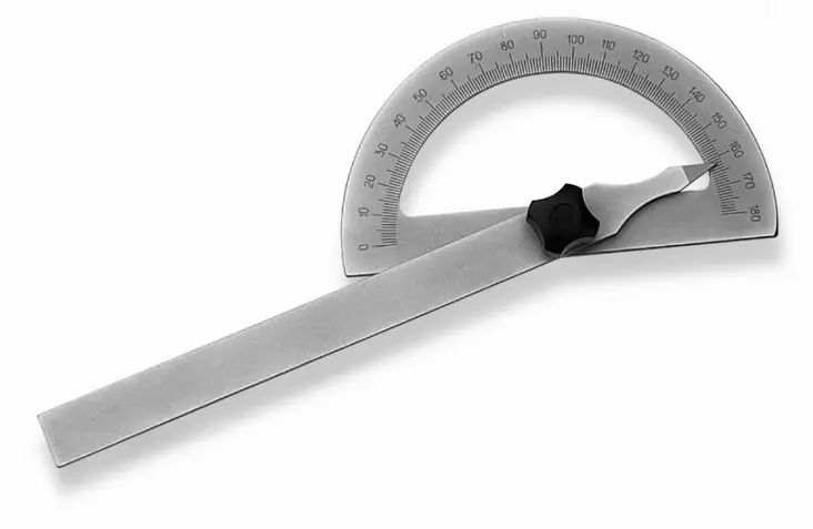 Steel protractor 0-180` 486.105, scala - Suorakulmat - 503-486-505SCALA - 1
