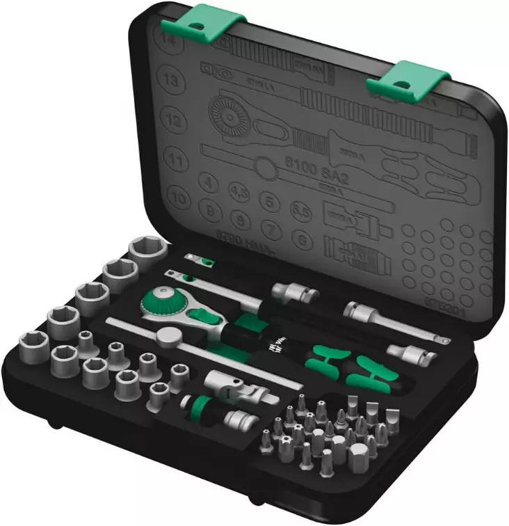 Toolset 8100 sa 2 zyklop speed, wera - Hylsyt ja voimahylsyt - 503-003533WERA - 1