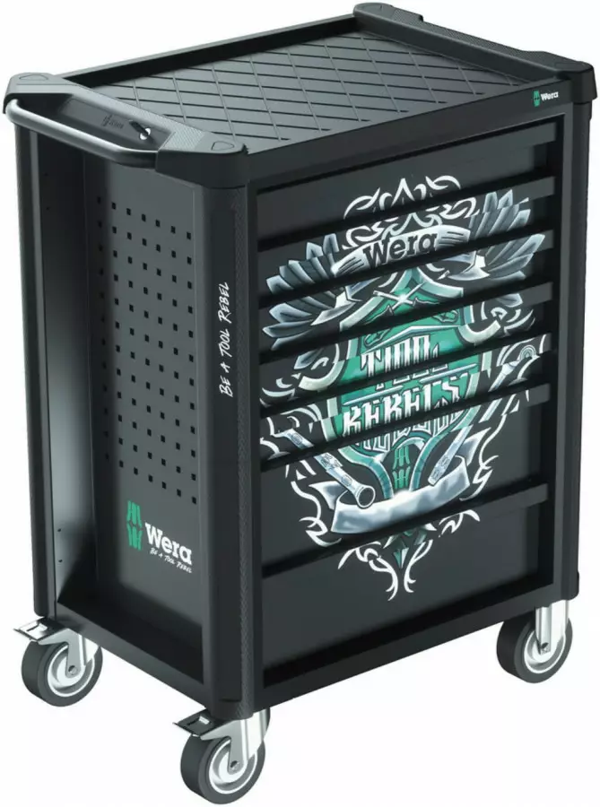 Tool trolley ´´tool rebel´´, 78pcs, 9700, wera - Työkaluvaunut työkaluilla - 503-150130WERA - 1