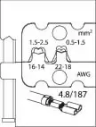 Module insert for flat plugs 4.8, gedore - Johtoliitinpihdit ja puristinpihdit - 503-1830643GED - 1