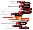 Screwdriver set ph+pz+ls 2c-handle 12pcs r38002012, gedore red - Ruuvimeisselit - 503-3301273GEDRED - 1