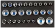 Socket set in module 1500 ct1-d 19, gedore - Työkalut työkaluvaunuihin - 503-2308916GED - 1