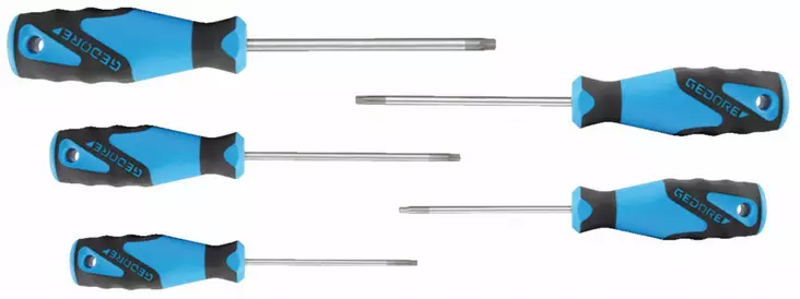 3c-screwdriver set 5 pcs torx t10-t30 2163 btx-05, gedore - Ruuvimeisselit - 503-1482327GED - 1