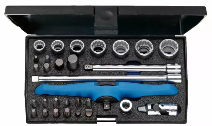 Basic tool set 1/4 d 20 mot, gedore - Hylsysarjat - 503-2190281GED - 1