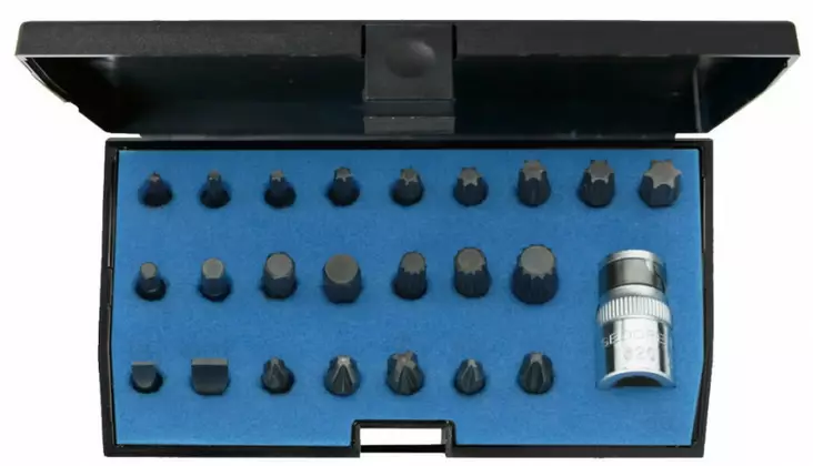Bit set 1/4" 24 pc, 620-024, gedore - Ruuvauskärkisarjat - 503-1815695GED - 1