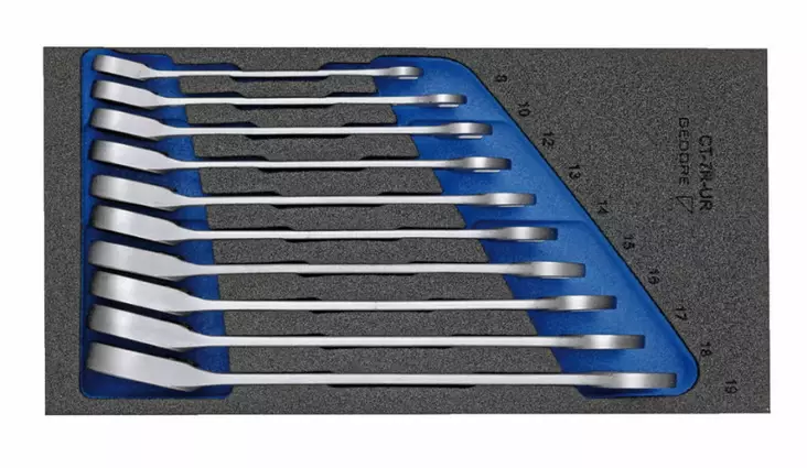 Combination ratchet spanner set in 1/3 ct module, gedore - Työkalut työkaluvaunuihin - 503-2331969GED - 1