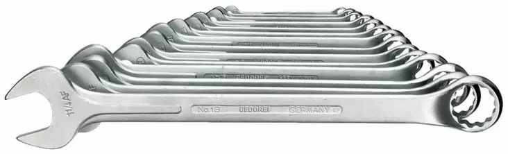 Combination spanner set 1 b-08 a, gedore - Lenkki- ja kiintolenkkiavaimet - 503-6013650GED - 1