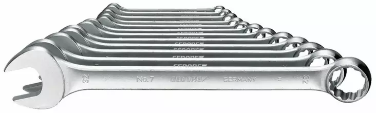 Combination spanner set 7-012, gedore - Lenkki- ja kiintolenkkiavaimet - 503-6093150GED - 1