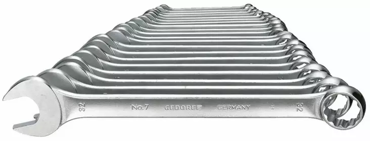 Combination spanner set 7-020, gedore - Lenkki- ja kiintolenkkiavaimet - 503-6093660GED - 1
