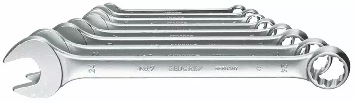 Combination spanner set 7-08, gedore - Lenkki- ja kiintolenkkiavaimet - 503-6092770GED - 1