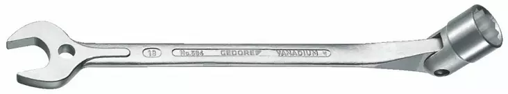 Combination swivel head wrench 534 16mm, gedore - Nivelhylsyavaimet - 503-6512650GED - 1